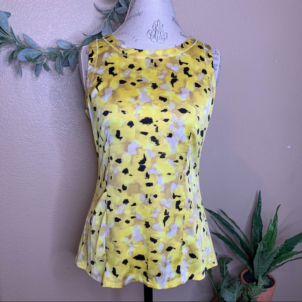 Ann Taylor ~ Yellow Tank With Flare Hem Size Small
